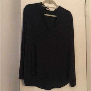 Navy blue long sleeve T-shirt